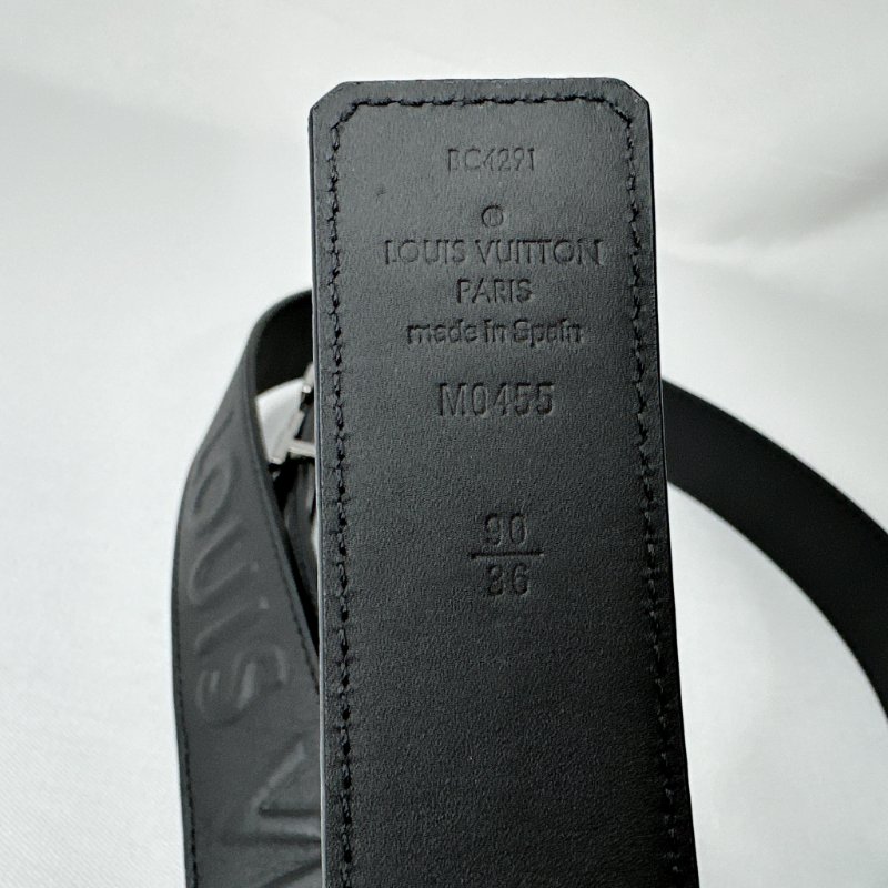 LV Aerogram浮雕字母雙面皮帶-5