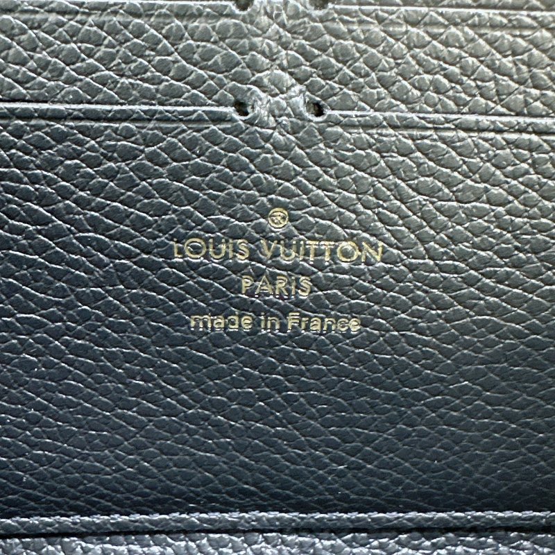 LV Clemence窄版黑壓花長夾-4