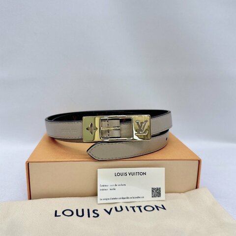 LV Duo皮革拼老花雙面腰帶