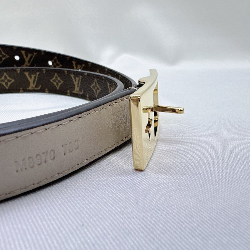 LV Duo皮革拼老花雙面腰帶-2