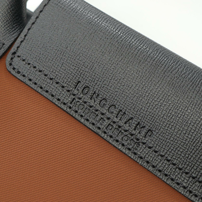 Longchamp Le Pliage Energy S 頂部提把托特包 L1512HSR203 帆布皮革棕色黑色全新女款-3