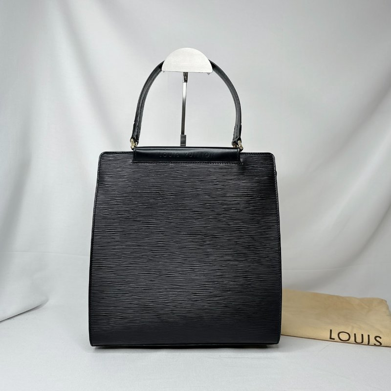 LV EPI黑色水波紋手提包-0