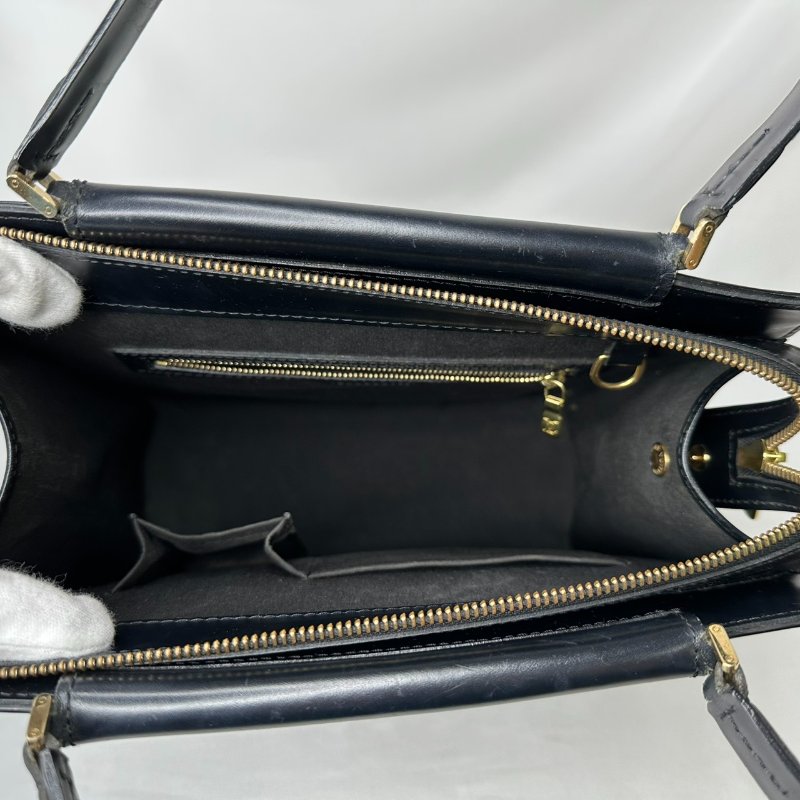 LV EPI黑色水波紋手提包-7