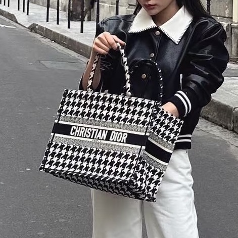 Dior tote千鳥格手提包 大號-0