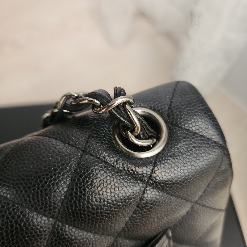 黑色香奈兒CHanel CF20. 荔枝牛皮. 25開,無髒污破損-1