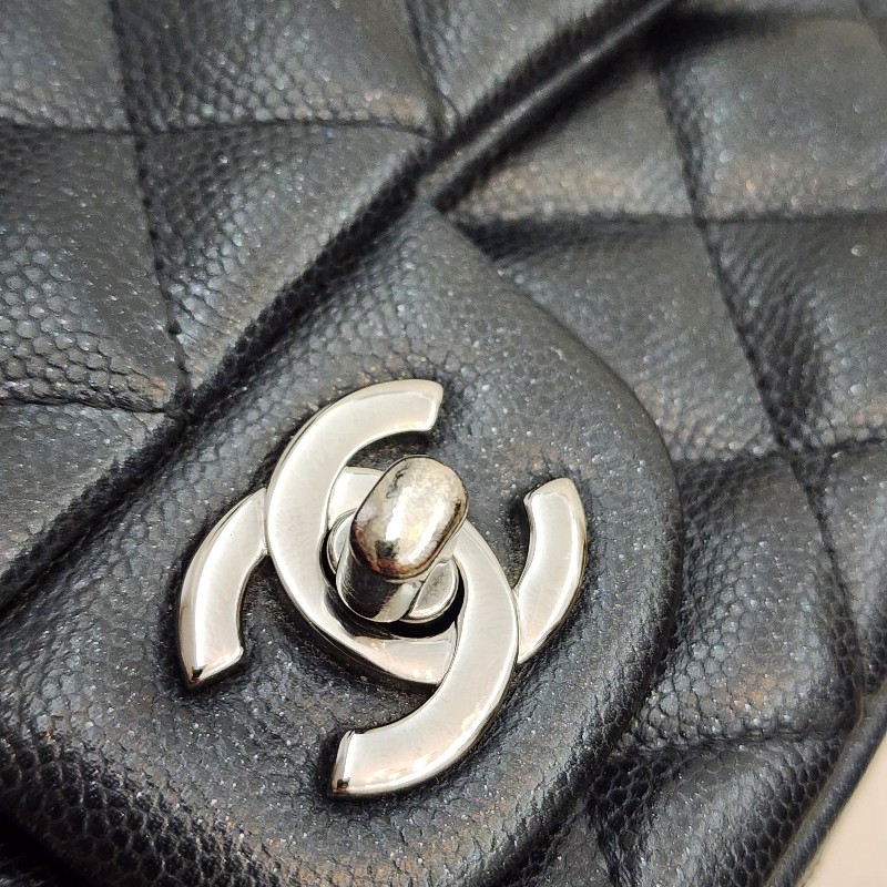 黑色香奈兒CHanel CF20. 荔枝牛皮. 25開,無髒污破損-3