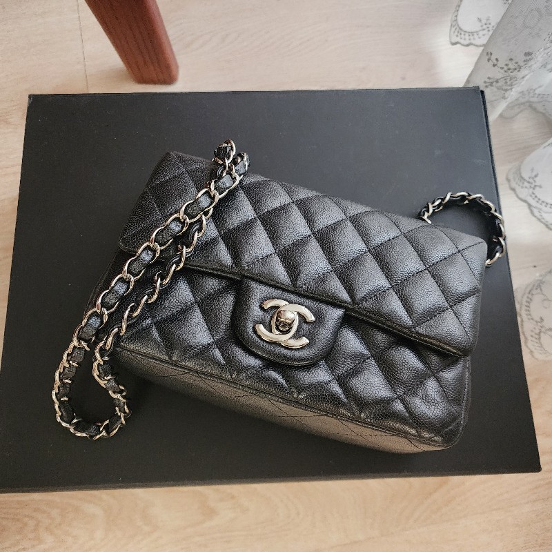 黑色香奈兒CHanel CF20. 荔枝牛皮. 25開,無髒污破損-6