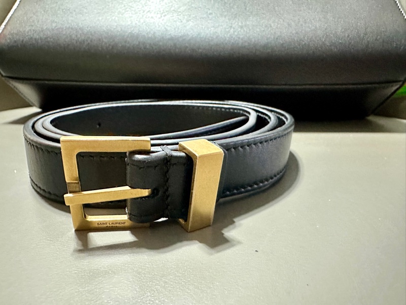 SAINT LAURENT(聖羅蘭)MANHATTAN BOX曼哈頓中號 黑色金扣-11