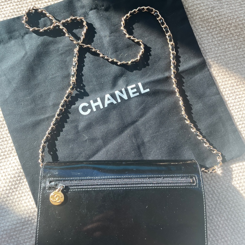 Chanel 香奈兒黑色漆皮WOC-3