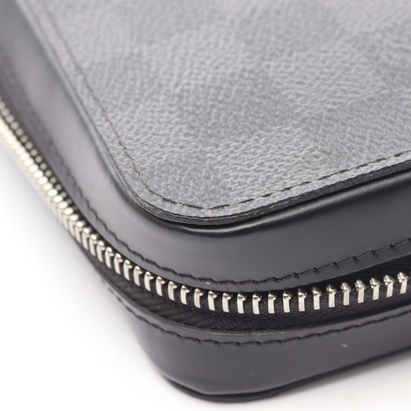 路易威登 Zippy XL Around 長版皮夾 N41503 皮革 Damier Graphite 帆布-5
