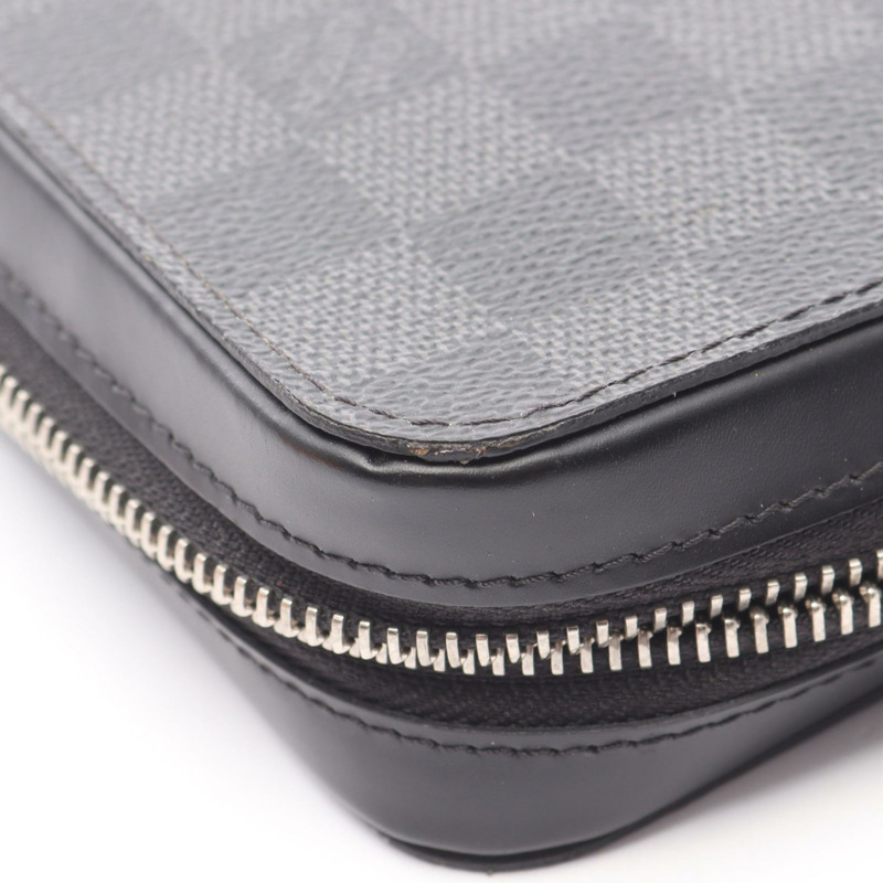 路易威登 Zippy XL Around 長版皮夾 N41503 皮革 Damier Graphite 帆布-6