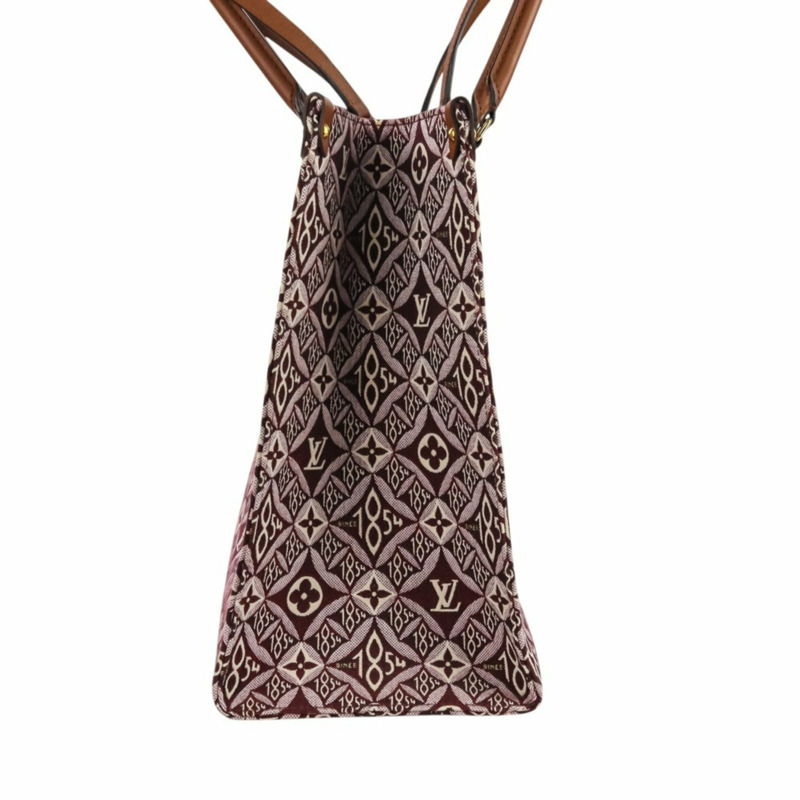 LOUIS VUITTON On the Go GM Monogram Jacquard 兩用手提包/肩背包 M57185 波爾多紅 女款-1
