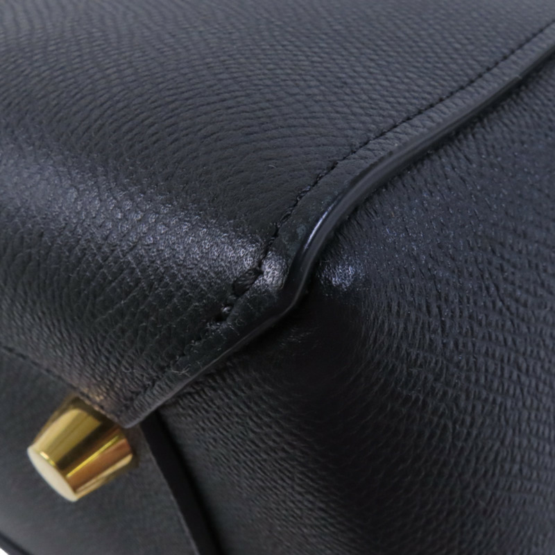 CELINE 牛皮皮革Mini Belt Bag金扣手挽肩背兩用袋-13