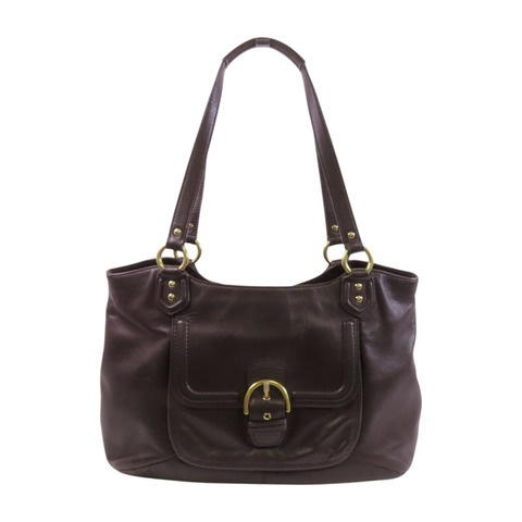 COACH 牛皮皮革Shoulder Bag金扣肩背袋