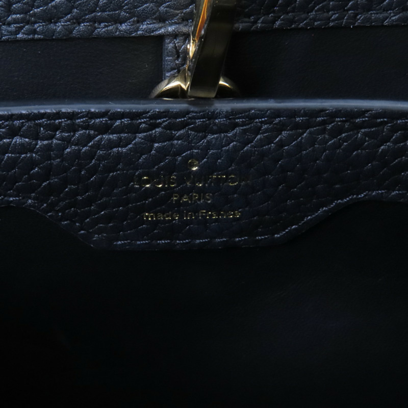 LOUIS VUITTON Taurillon Leather Capucines MM金扣手挽肩背兩用袋-6