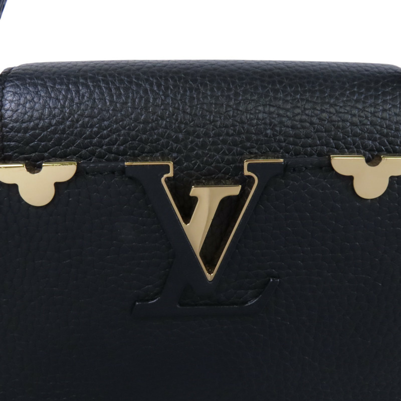 LOUIS VUITTON Taurillon Leather Capucines MM金扣手挽肩背兩用袋-8