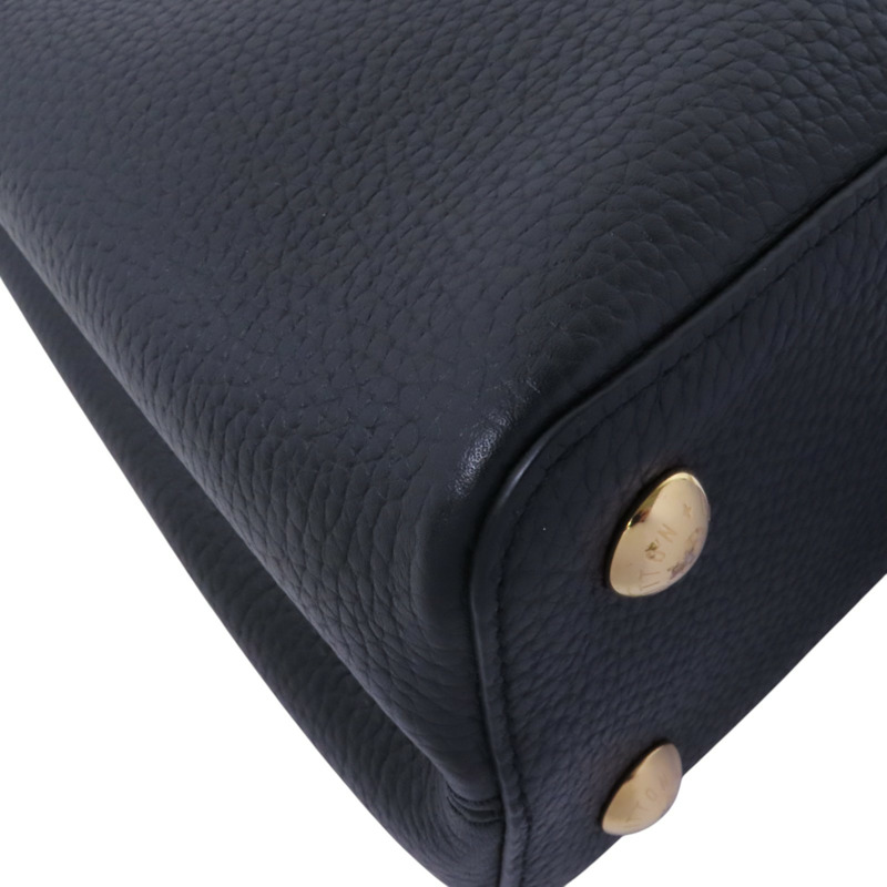 LOUIS VUITTON Taurillon Leather Capucines MM金扣手挽肩背兩用袋-10