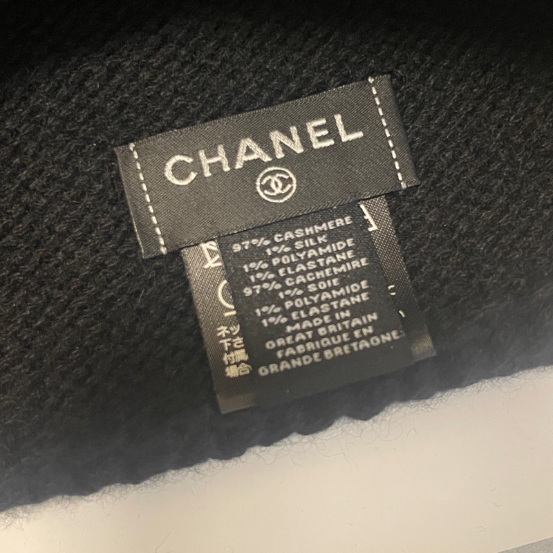 Chanel 香奈兒 黑色 毛帽 冷帽 針織 clog-5