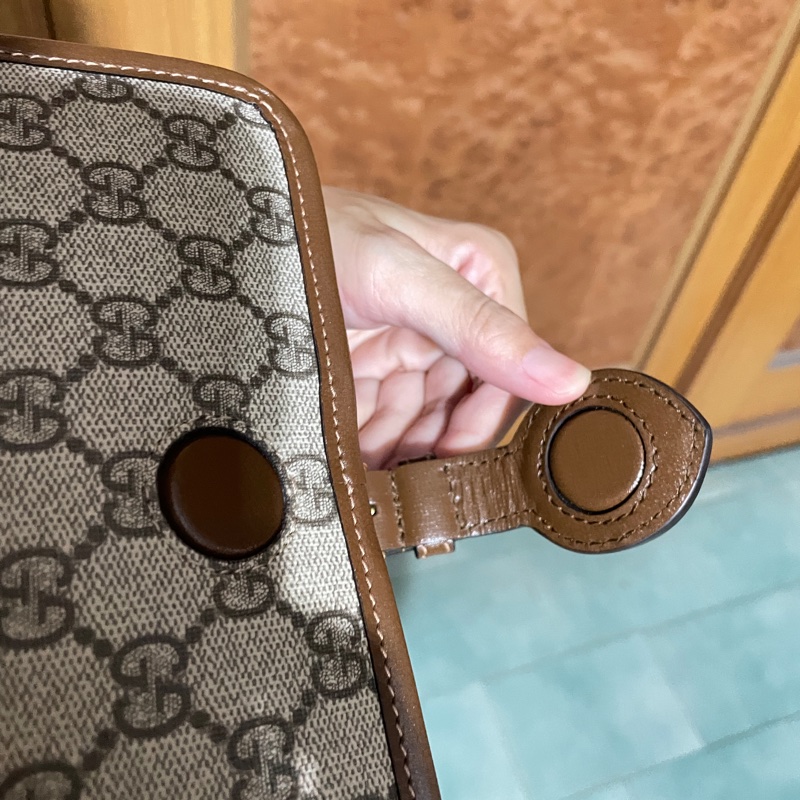 GUCCI 馬鞍雙層肩背包-5