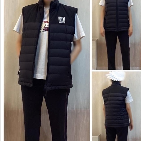 英國Burberry 男款黑色羽絨背心