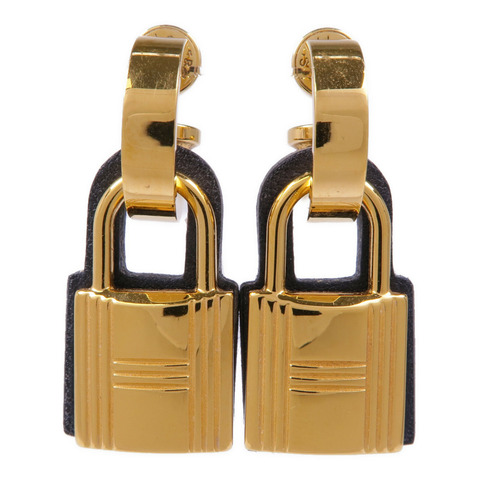 HERMES 金屬/皮革O'Kelly Earrings耳環