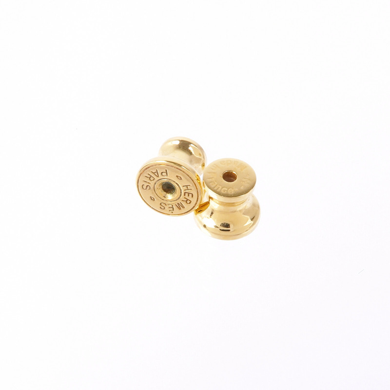 HERMES 金屬/皮革O'Kelly Earrings耳環-5