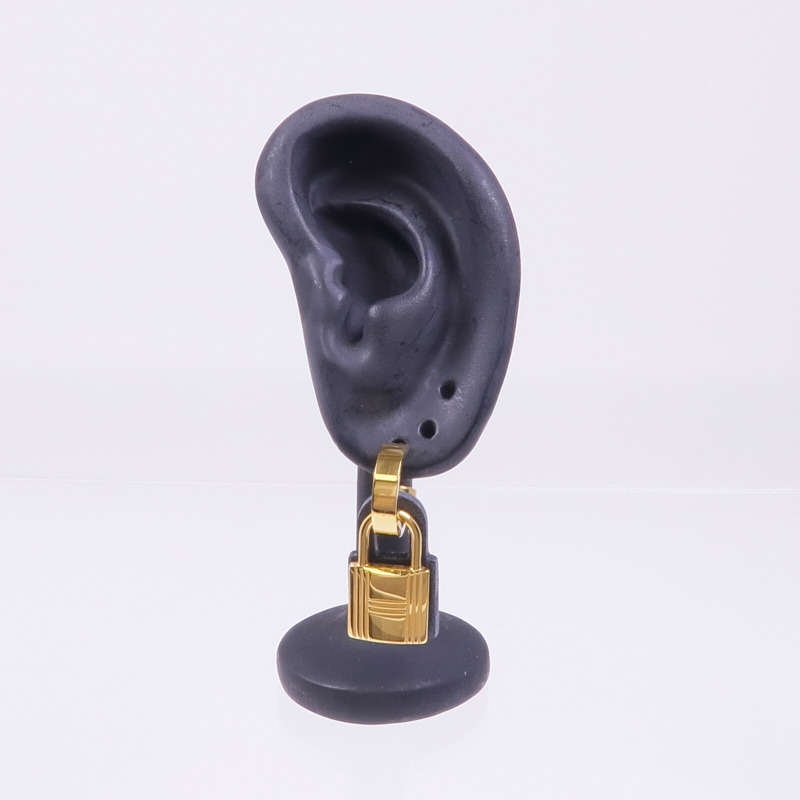 HERMES 金屬/皮革O'Kelly Earrings耳環-8