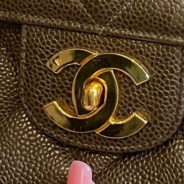 CHANEL 香奈兒 CN 綠 金粒紋 手提包 文件包 公事包 斜背包 文件包-29
