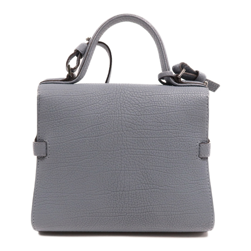 Delvaux 牛皮皮革Tempete Mini銀扣手挽肩背兩用袋-1