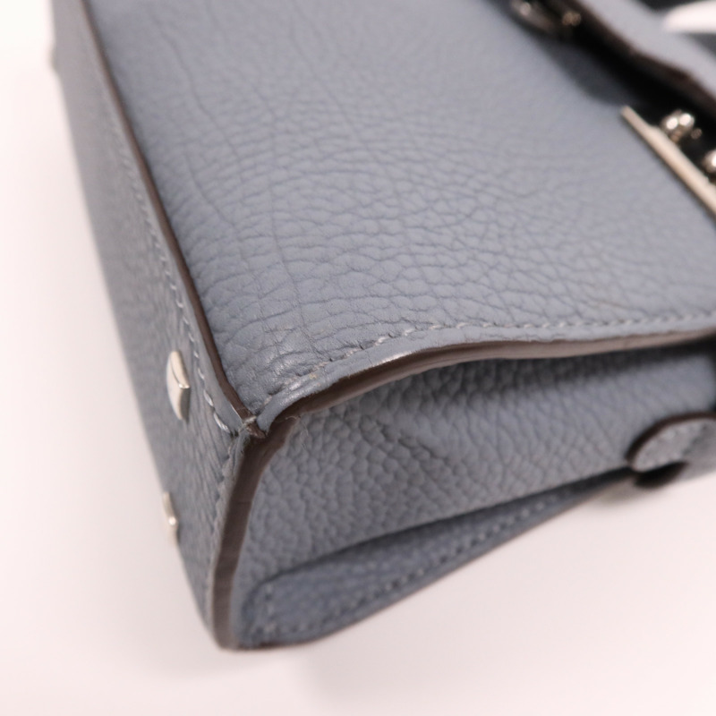 Delvaux 牛皮皮革Tempete Mini銀扣手挽肩背兩用袋-4