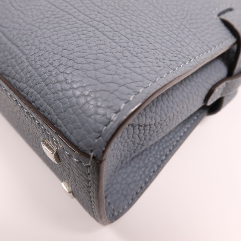 Delvaux 牛皮皮革Tempete Mini銀扣手挽肩背兩用袋-6