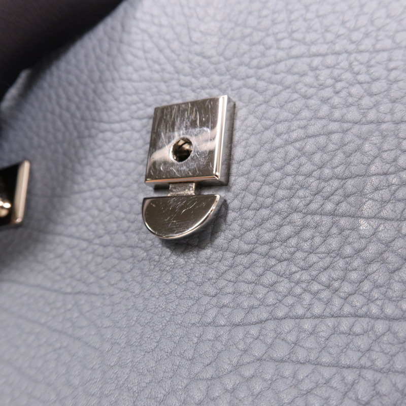 Delvaux 牛皮皮革Tempete Mini銀扣手挽肩背兩用袋-10