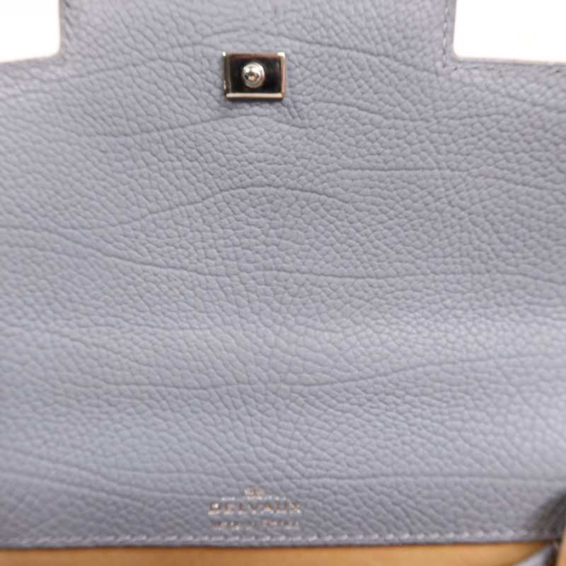 Delvaux 牛皮皮革Tempete Mini銀扣手挽肩背兩用袋-12