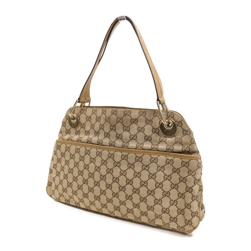 GUCCI 帆布Shoulder Bag金扣肩背袋-2