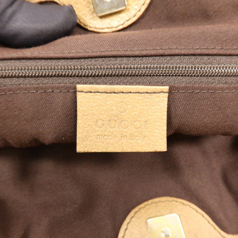 GUCCI 帆布Shoulder Bag金扣肩背袋-11