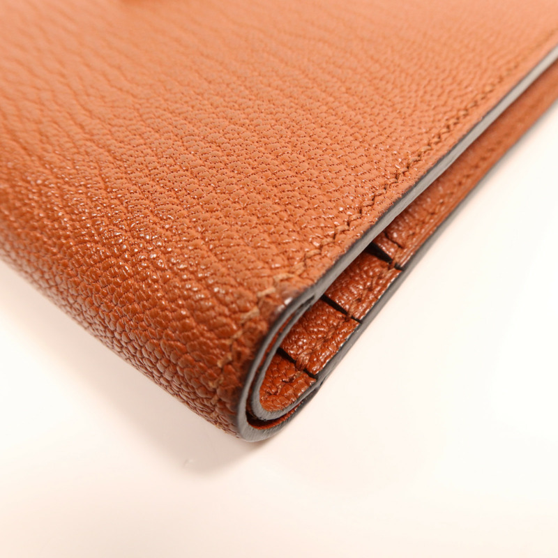 HERMES Chevre皮革Bearn Compact Wallet金扣錢包-8