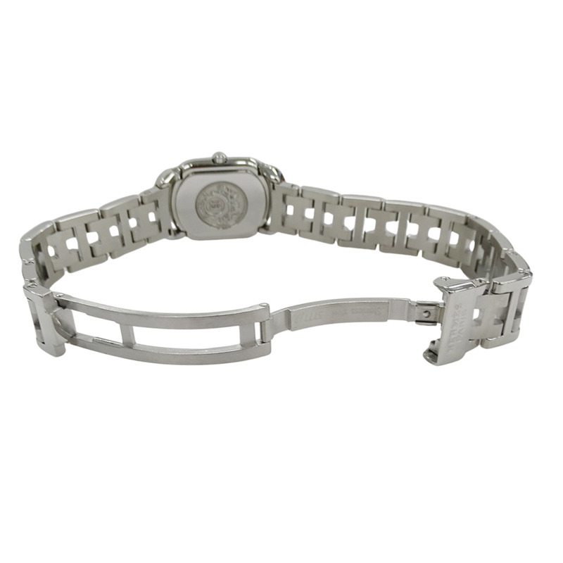 Hermès Rally Quartz QZ 不鏽鋼腕錶,RA1.210,銀灰色,拋光-3