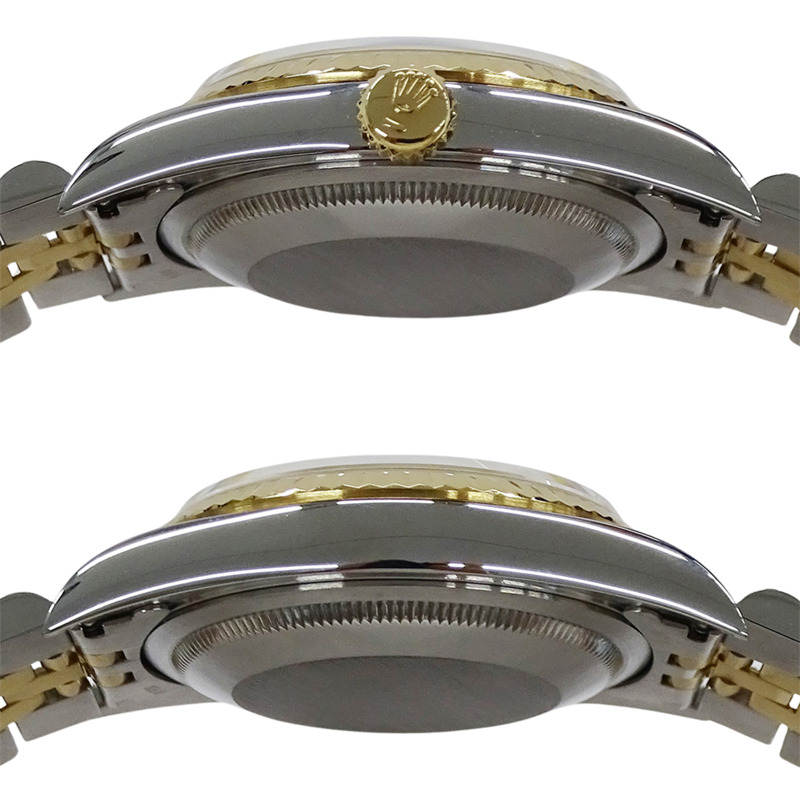 Rolex Datejust 16233 W 編號男士自動腕錶,不鏽鋼、金色和黃色拋光-2