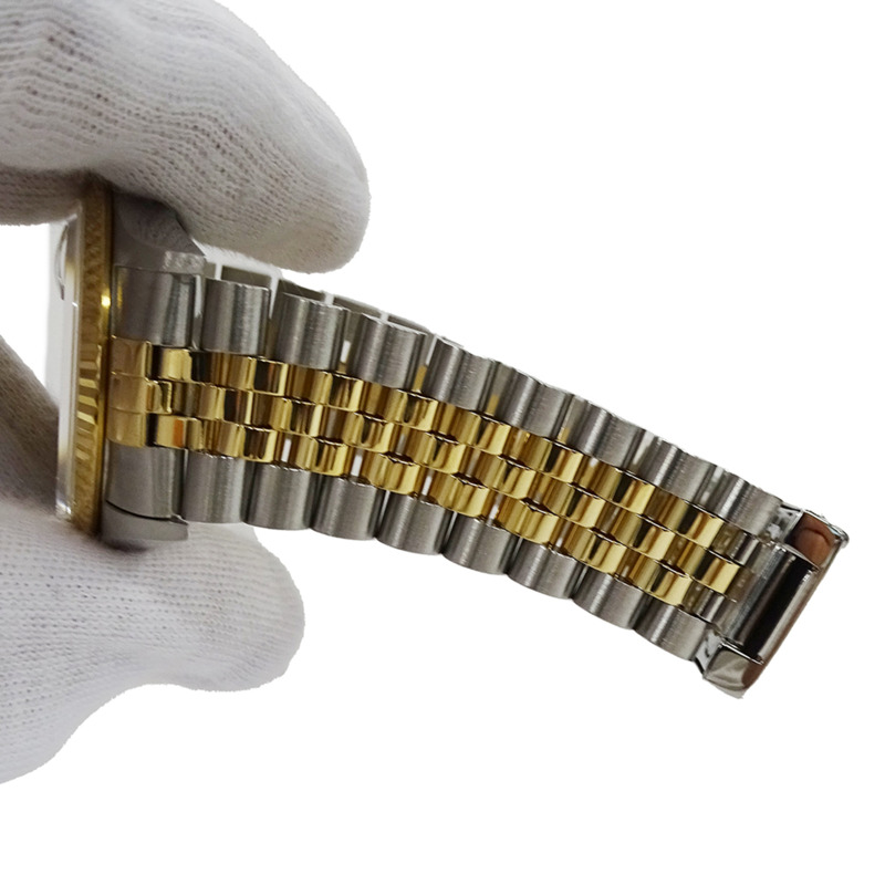 Rolex Datejust 16233 W 編號男士自動腕錶,不鏽鋼、金色和黃色拋光-5
