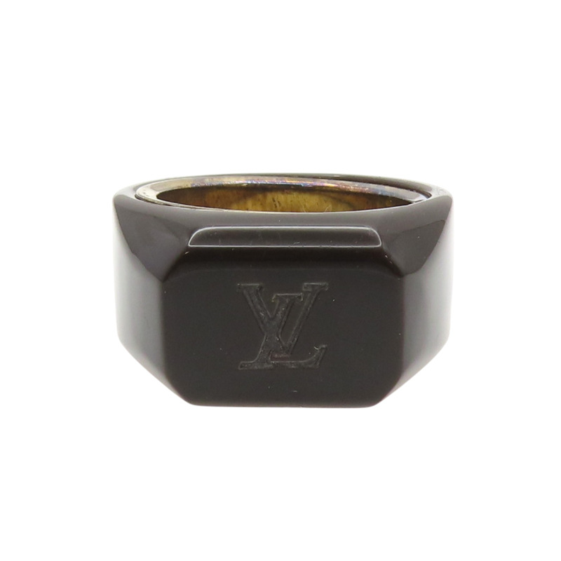 金色 棕色 樹脂 純銀 925 戒指【LOUIS VUITTON 路易威登】-2