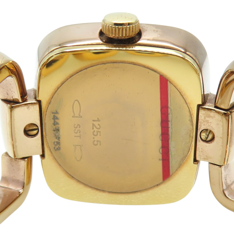黑色錶盤 金色不鏽鋼 G TIMELESS 腕錶 125.5【GUCCI 古馳】 125.5-7