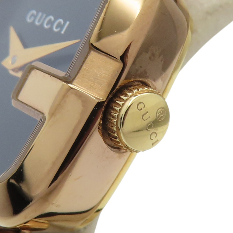 黑色錶盤 金色不鏽鋼 G TIMELESS 腕錶 125.5【GUCCI 古馳】 125.5-8