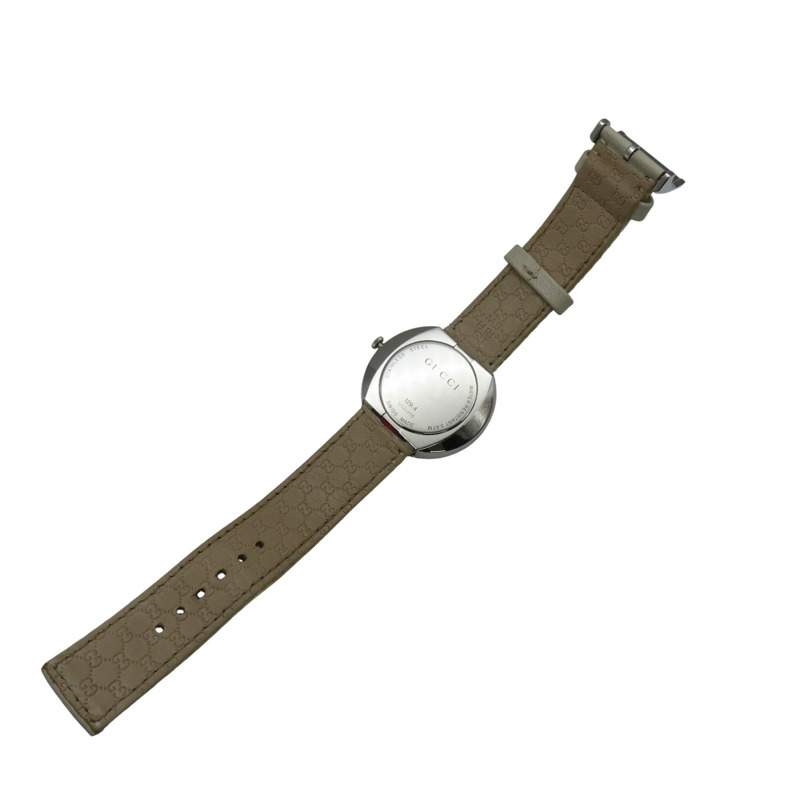 銀色錶盤 帆布皮帶 不鏽鋼 U-Play 129.4 腕錶【GUCCI 古馳】 129.4-5