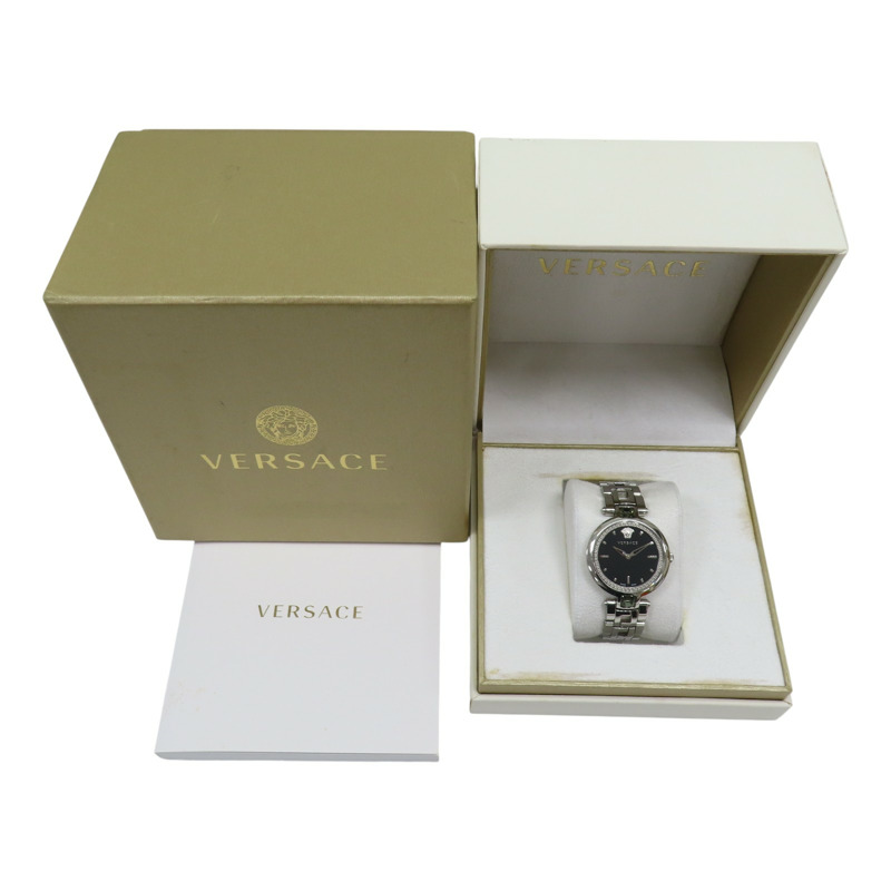 黑色錶盤 水晶 不鏽鋼 腕錶 VAN030016【VERSACE 凡賽斯】 VAN030016-10