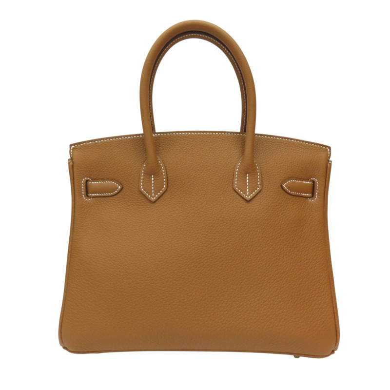金棕色 Togo牛皮 Birkin 30 柏金包 手提包 金扣 W刻【HERMES 愛馬仕】 W刻/Gold-1