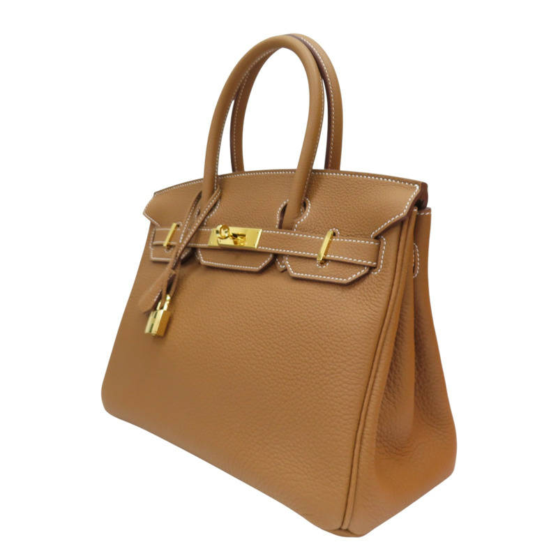 金棕色 Togo牛皮 Birkin 30 柏金包 手提包 金扣 W刻【HERMES 愛馬仕】 W刻/Gold-2