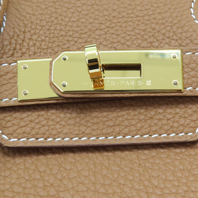金棕色 Togo牛皮 Birkin 30 柏金包 手提包 金扣 W刻【HERMES 愛馬仕】 W刻/Gold-6