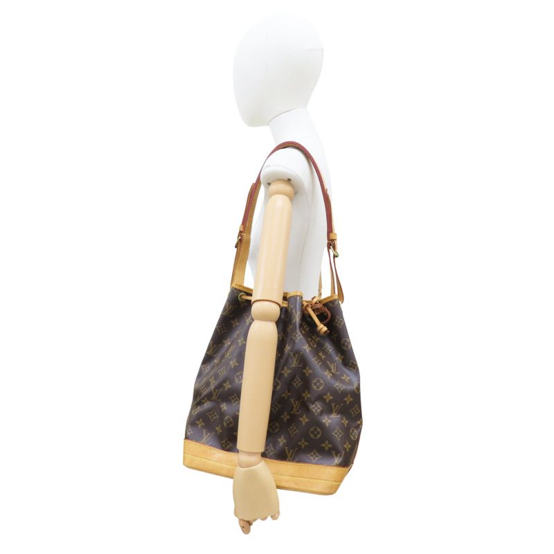 棕色 原花帆布 Noe 水桶包 水桶包 肩背包【LOUIS VUITTON LV 路易威登】 M42224-7