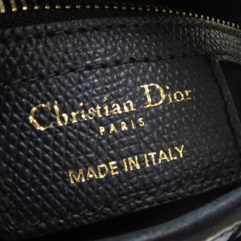 黑色 粒面牛皮 Saddle 肩背包 金扣【Dior 迪奧】-8