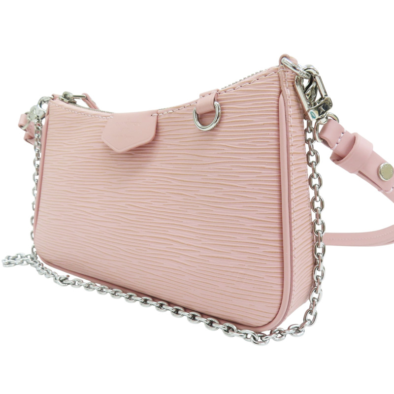 粉色 Epi 水波紋 Easy Pouch Strap 肩背包【LOUIS VUITTON LV 路易威登】 M80483-2